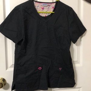 Black scrub top